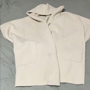 Free People Cream Cozy Duster with Hood